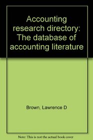 Accounting research directory: The database of accounting literature