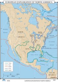 European Exploration of North America (U.S. History Wall Maps)