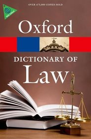 A Dictionary of Law (Oxford Paperback Reference)