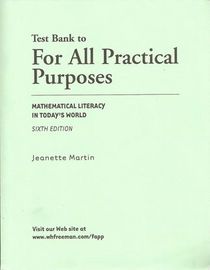 Test Bank to For All Practical Purposes Mathematical Literacy in Today's World 6e
