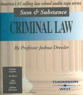 Sum & Substance Audio on Criminal Law, (cassette)
