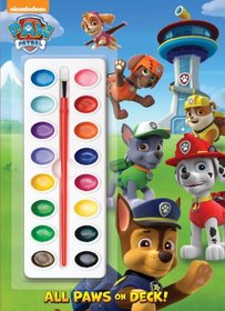 All Paws on Deck! (Paw Patrol) (Deluxe Paint Box Book)