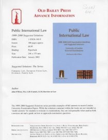 Public International Law 1999-2000: LLB Examination Questions and Suggested Solutions