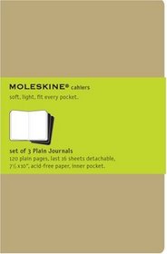 Moleskine Plain Cahier Journal Kraft XLarge: set of 3 Plain Journals