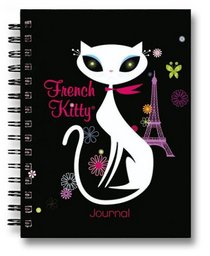 French Kitty Spiral-Bound Blank Journal