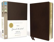 NIV, Journal the Word Bible, Premium Leather, Brown: Reflect on Your Favorite Verses