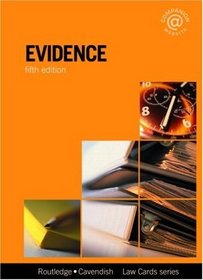 Evidence Lawcards 5/e: Fifth edition (Law Cards)