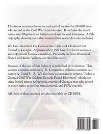 Georgia Civil War Soldiers Index - Part 2  - Surnames J - R (Confederate Soldiers Indexes) (Volume 2)