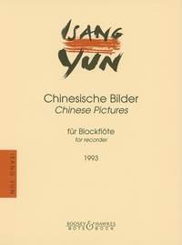 BOTE AND BOCK YUN ISANG - CHINESE PICTURES - RECORDER Partition classique Bois Flte  bec