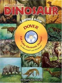 Dinosaur CD-ROM and Book (Dover Full-Color Electronic Design)