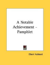 A Notable Achievement - Pamphlet