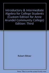 Introductory & Intermediate Algebra (Anne Arundel Community College)