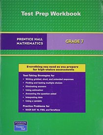 Test Prep Workbook for Prentice Hall Math, Grades 7