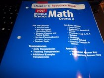 Holt Middle School Math Course 2 (Chapter 6 Resource Book)