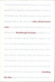 Breakthrough fictioneers;: An anthology