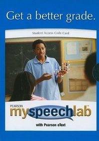 MySpeechLab Student Access Code Card for Public Speaking (standalone)