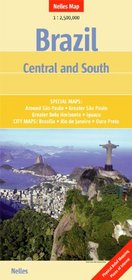 Brazil: Central and South Nelles Map 1:2,500,000 (English and German Edition)