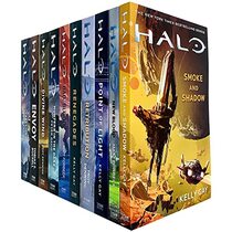 Halo Series 10 Books Collection Set (Hunters in the Dark, Last Light, New Blood, Envoy, Retribution, Smoke and Shadow, Bad Blood, Renegades, Point of Light & Divine Wind)