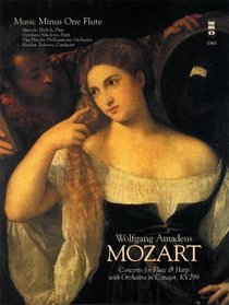 Music Minus One Flute: Mozart Concerto for Flute & Harp in C major, KV299 (Book & 3 CDs)