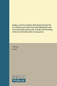 Studies on the Second Part of the Book of Isaiah (Vetus Testamentum Suppelements)