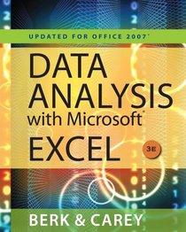 Data Analysis with Microsoft  Excel: Updated for Office XP (with Web Site Printed Access Card)