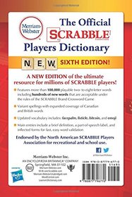 The Official SCRABBLE Players Dictionary, Sixth Edition (Trade Paperback) 2018 copyright