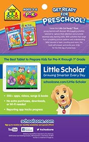 School Zone - Get Ready for Preschool Workbook - Ages 3 to 6, Letters, Numbers, Colors, Counting, Rhyming, Patterns, Matching, and More (School Zone Little Get Ready!TM Book Series)