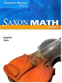 Saxon Math Course 3 Teacher's Manual Volume 2