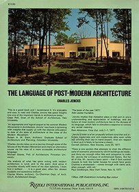The Language of Post-Modern Architecture, Revised Enlarged Edition