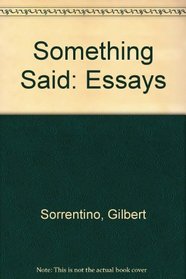 Something Said: Essays