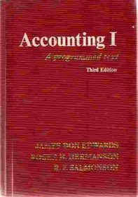 Accounting I: A programmed text