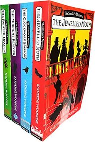 Katherine Woodfine The Sinclair?s Mysteries 4 Books Collection Pack Set (The Midnight Peacock, The Painted Dragon, The Clockwork Sparrow, The Jewelled Moth)