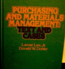 Purchasing and materials management: Text and cases (McGraw-Hill series in management)