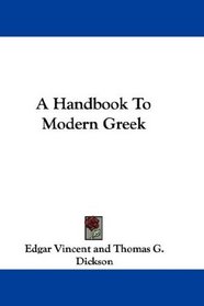 A Handbook To Modern Greek