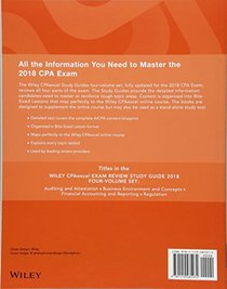 Wiley CPAexcel Exam Review 2018 Study Guide: Regulation (Wiley CPAexcel Exam Review Regulation)