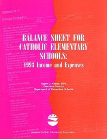 Balance Sheet for Elementary Schools 1993