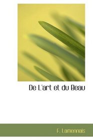 De L'art et du Beau