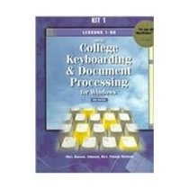 Gregg College Keyboarding  Document Processing for Windows: Kit 1: Lessons 1-60: For Use With Wordperfect 7.0