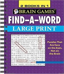 Brain Games - 2 Books in 1 - Find-A-Word (Large Print)