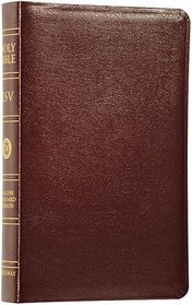 ESV Classic Reference Bible, Genuine Leather, Burgundy, Red Letter Text, Thumb Indexed