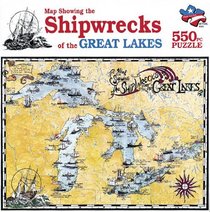 Shipwreck Puzzle - Map Showing the Shipwrecks of the Great Lakes Puzzle