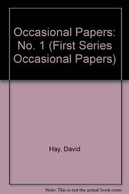 Occasional Papers: No. 1 (First Series Occasional Papers)