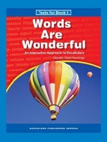 Words are Wonderful Book 1 Tests - Grade 3