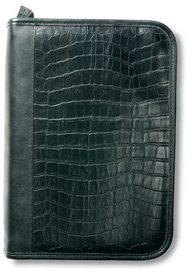 Alligator Leather-Look Organizer Black Med