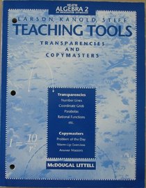 Teaching Tools Transparencies and Copymasters (Heath Algebra 2 An Integrated Approach)