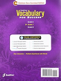 Vocabulary for Success Level B, Grade 7 - Student Edition