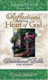 Reflections from the Heart of God: Devotoinal Bible for Women (Juniper Green Bonded Leather)