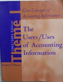 The User/Uses of Accounting Information (Core Concepts of Accounting Information, 2002/2003 Theme 1)