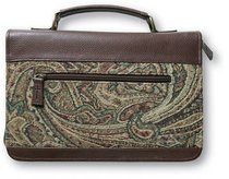 Tapestry Paisley with Leather-Look Trim LG