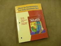 Warm-Up Transparencies with Daily Homework Quiz for Middle School Math Course 1 (McDougal Littell)